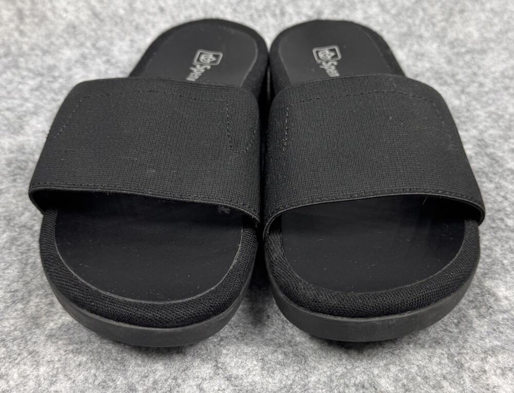 Spenco Black Orthotic Sunset Slide Sandals SZ 8